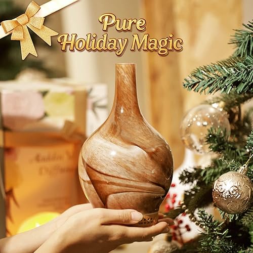 Miniatura 6 de Porseme Difusor de aceite esencial de vidrio de 5.1 fl oz para aromaterapia, humidificador ultrasónico de niebla fría, 6 horas de funcionamiento,