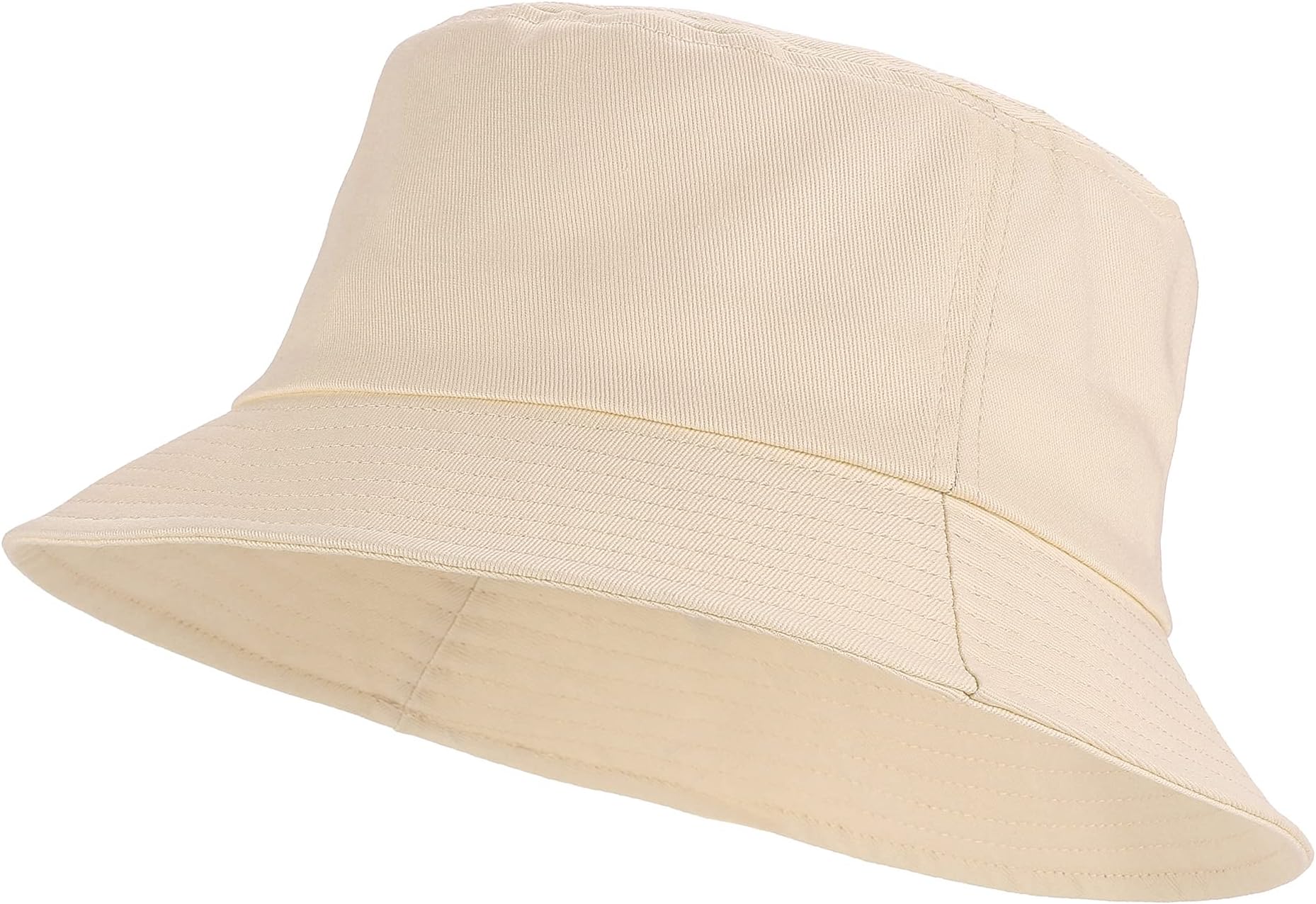 Unisex Cotton Packable Bucket Hat Sun Hat Plain Colors for Men Women