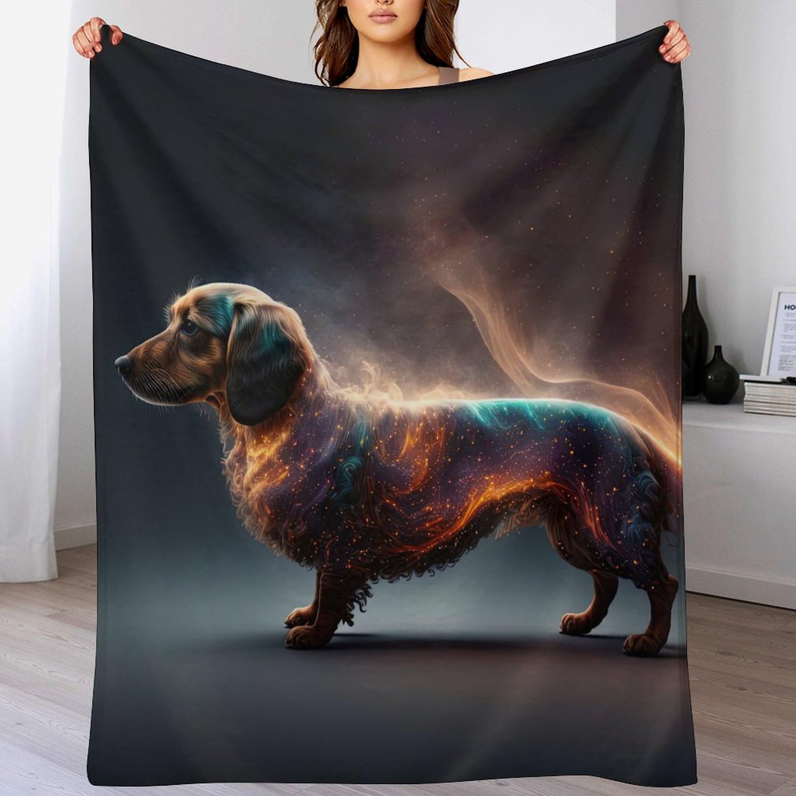 Dachshund Fleece Blanket Plush Throw Blanket Fuzzy Soft Blanket Flannel for Couch, Bed, Sofa Ultra Luxurious Warm And Cozy for All Seasons(150×200cm) — image 1