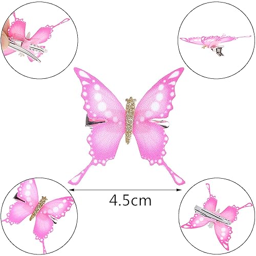 Miniatura 2 de 20 pinzas para el cabello de mariposa, pinzas de mariposa para bebés, niñas y mujeres
