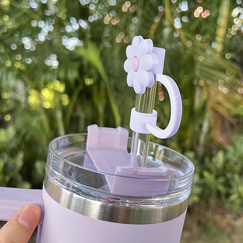 Miniatura 4 de 5 fundas y tapas de silicona compatibles con copas Stanley, a prueba de polvo, para vaso Stanley con asa