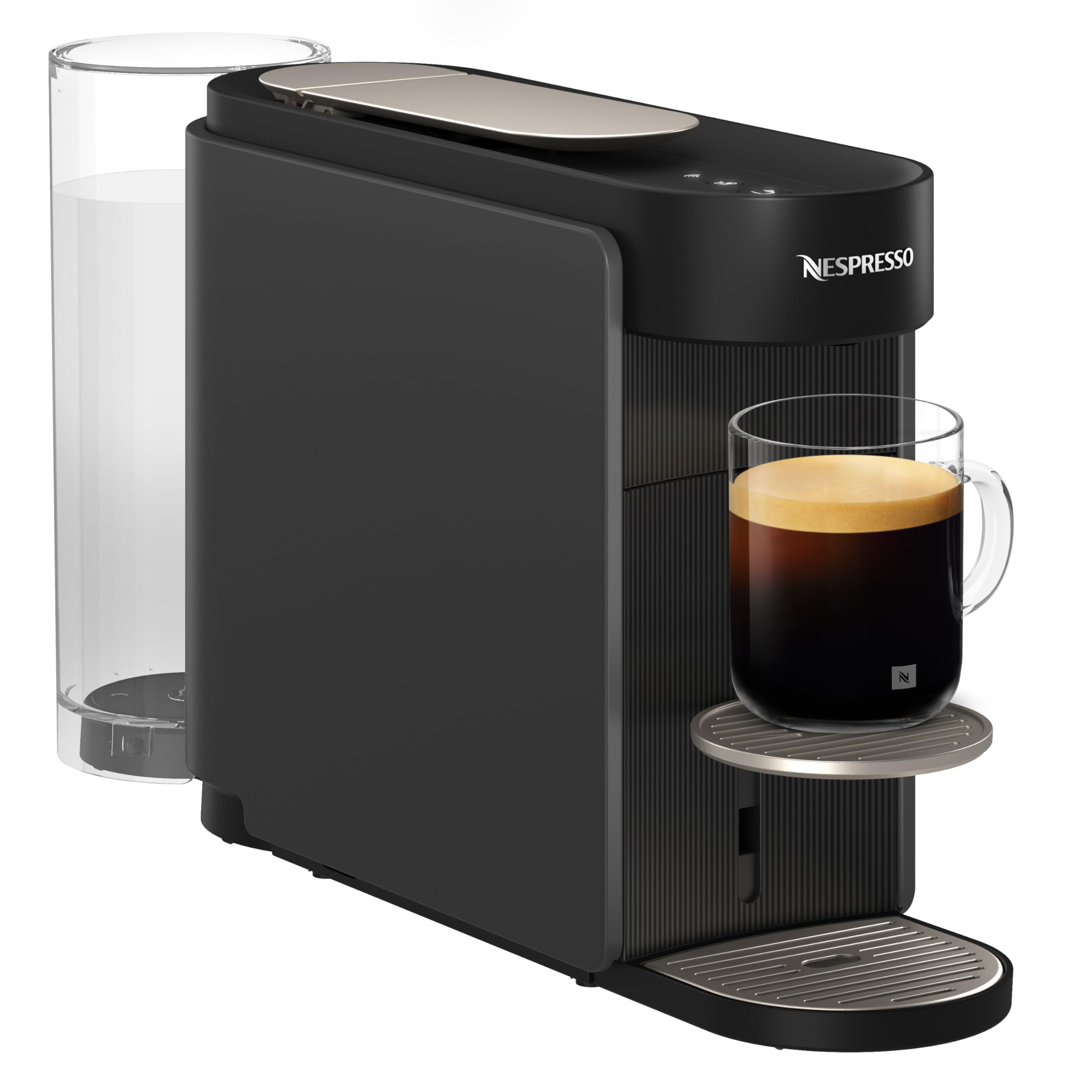 Nespresso De'Longhi Vertuo Up – Macchina da Caffè in Capsule con 6 Formati Tazza, Tecnologia Centrifusion, Riscaldamento Rapido, Serbatoio 1.4L,Modalità Creazioni, Design Compatto,Grigia (ENV200.GY)