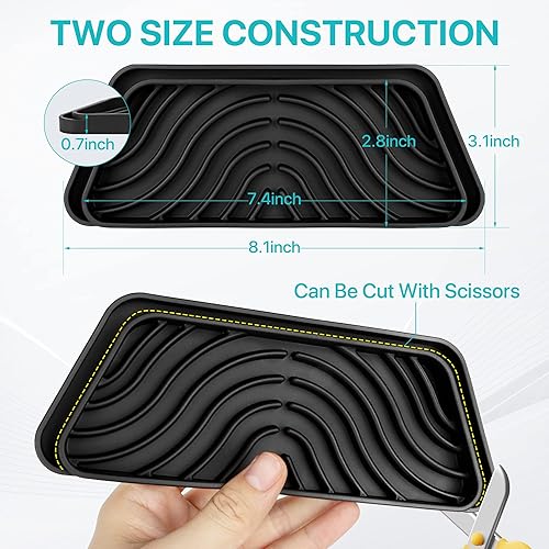 Miniatura 2 de Recogedor de goteo para refrigerador, paquete de dos mini bandejas de goteo para refrigerador para dispensador de agua del refrigerador, colector de