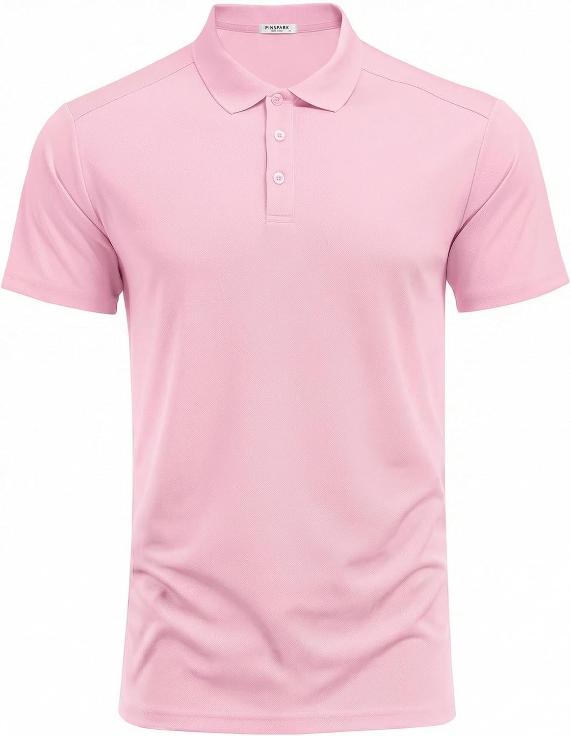 PINSPARK Men's Golf Polo Shirts Moisture Wicking Quick Dry Performance Short Sleeve Collared Shirt Slim Fit Athletic Polos