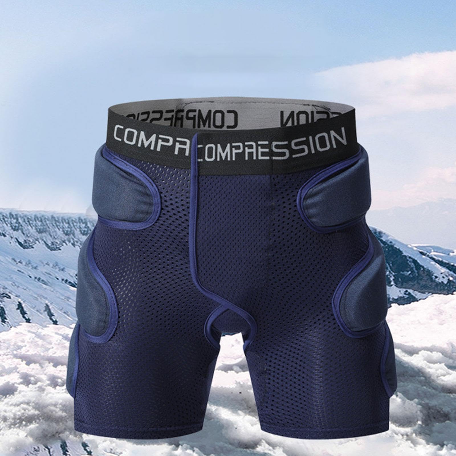 Short de Protection Rembourré 3D pour Hanches - Pantalon Sport Ski Snowboard Roller - Coussin de Sécurité- S
