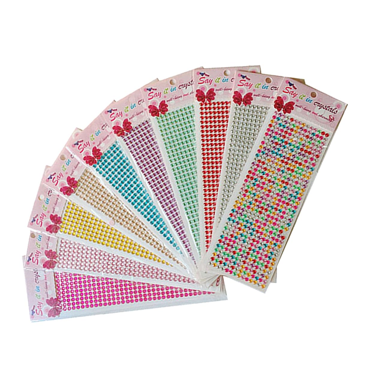 Healvian 15pezzi Adesivi Perle Artificiali Forma Con Retro Adesivo Per Decorazioni Artigianali Make-up e Festa Misti