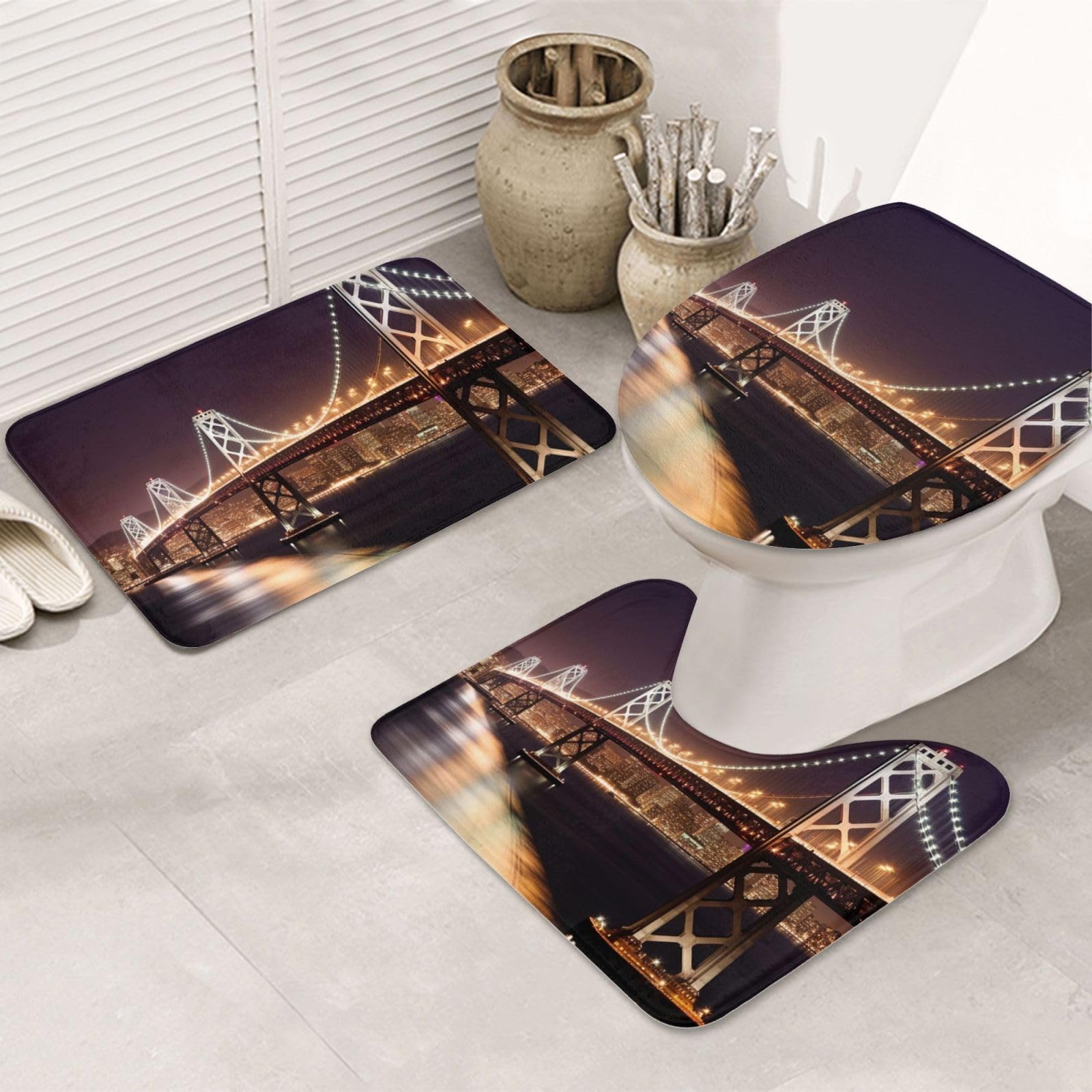 Tapis de bain antidérapants flanelle pour une salle de bain cocooning