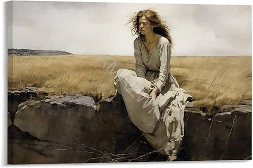 Andrew Wyeth Christina's World Sea Art Poster (1) Póster en lienzo para decoración de pared, pinturas para sala de estar, dormitorio, decoración de