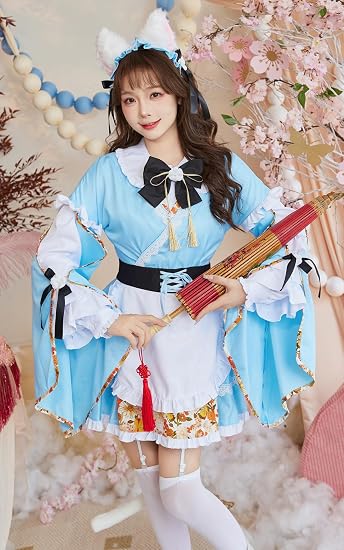 Amazon.co.jp: [Malymoon] コスプレメイド 大正ロマン レトロ キャット