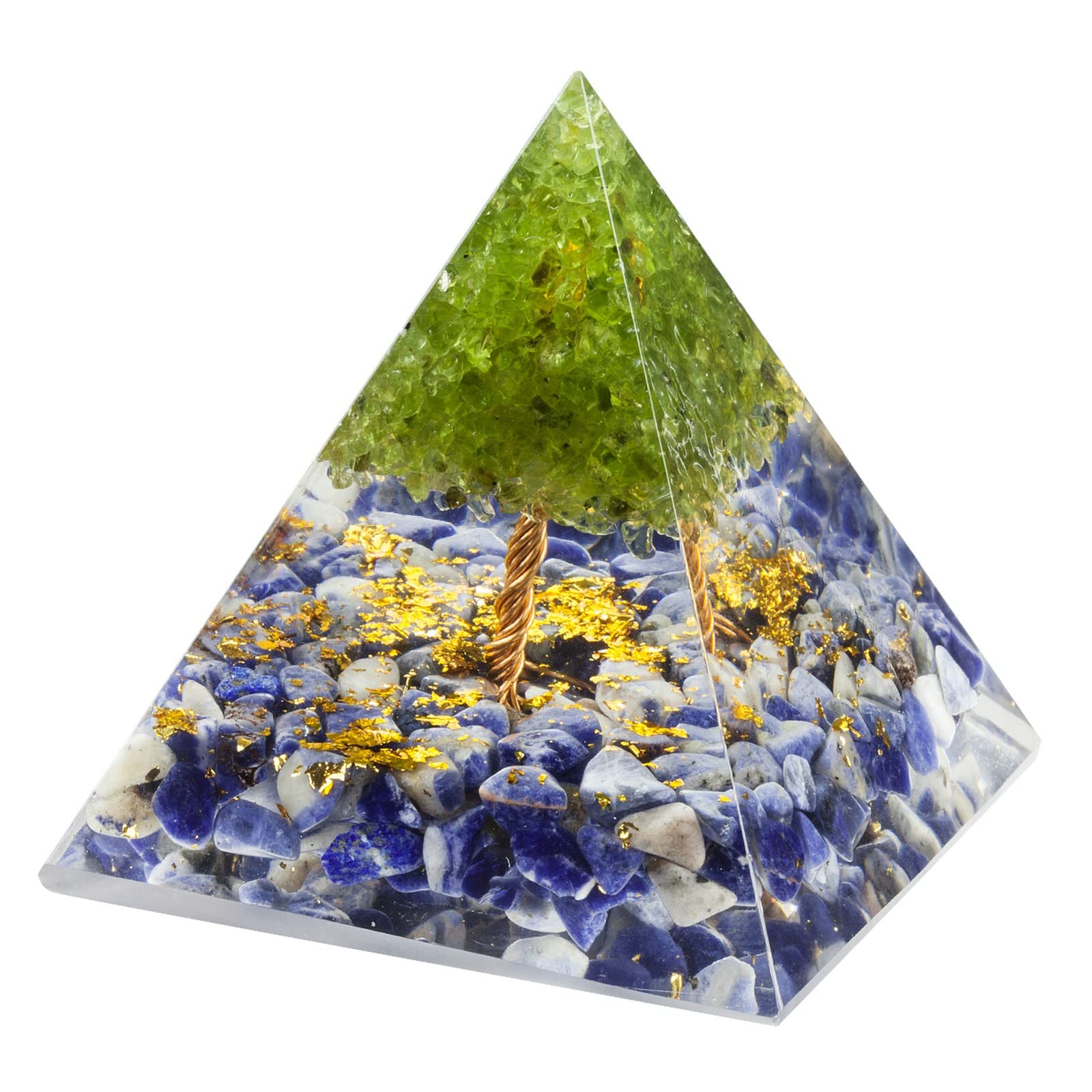 Générateur d'énergie d'orgone Nupuyai en Sodalite pour la Méditation Reiki