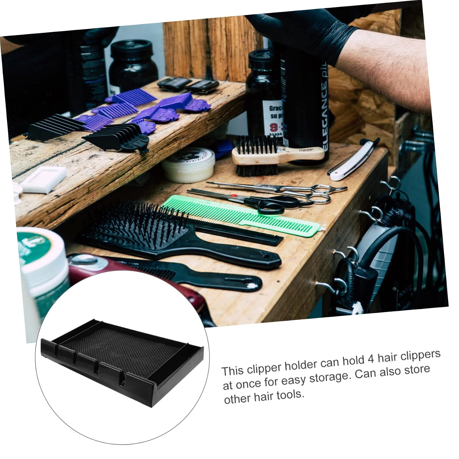 VICASKY Hair Trimmer Storage Rack Barber Station Organizer Salon Stations for Hair Stylist