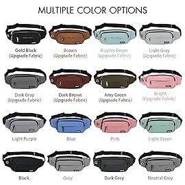 SINNO Fanny Packs for Women Men Fashion Waist Packs Belt Bag for for Running Hiking Travel Workout Dog Walking Outdoors Yoga Sport Fishing Easy Carry Any Phone Wallet