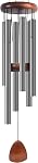Large Aluminium Wind Chimes 37 Inches to Create a Zen Atmosphere Suitable for Outdoor, Garden, Patio Decoration. Classic Wind Chimes with Wind Catcher Suitable as A Gift for Unisex(Silver Grey)