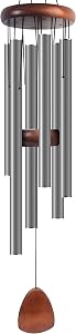 Large Aluminium Wind Chimes 37 Inches to Create a Zen Atmosphere Suitable for Outdoor, Garden, Patio Decoration. Classic Wind Chimes with Wind Catcher Suitable as A Gift for Unisex(Silver Grey)