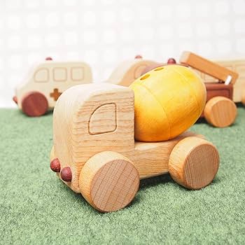 Amazon.co.jp: スプソリ 木のおもちゃ 車 木製ミニカーお楽しみ3