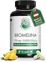 Bromelain - High dose: 750 mg (7,500 F.I.P. = 3,750 GDU) - 150 capsules - 5 month supply - enteric coated capsules - Natural pineapple extract - Green Naturals®