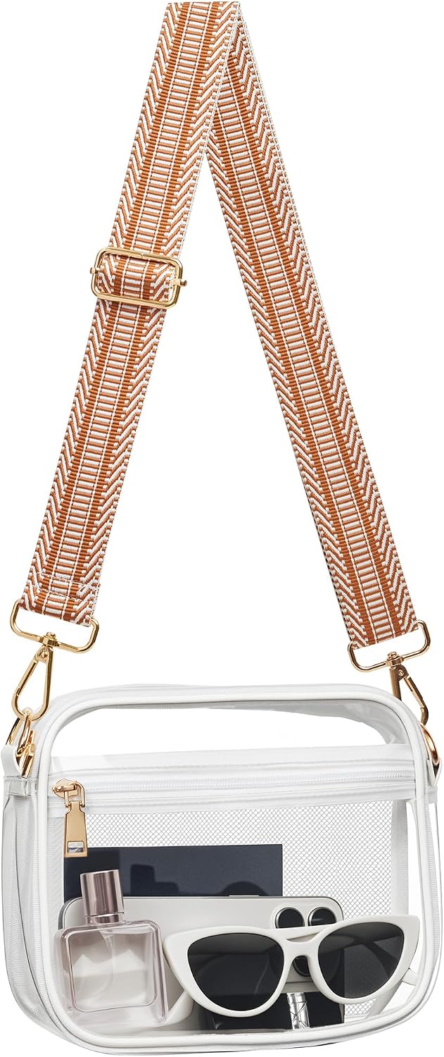 Clear Crossbody Bag for Stadium Events, Clear Bag Stdium Approved