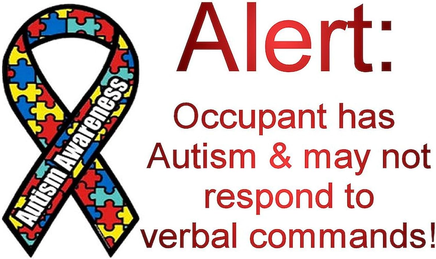 CafePress Autism Alert Rectangle Sticker Rectangle Bumper Sticker Car Decal