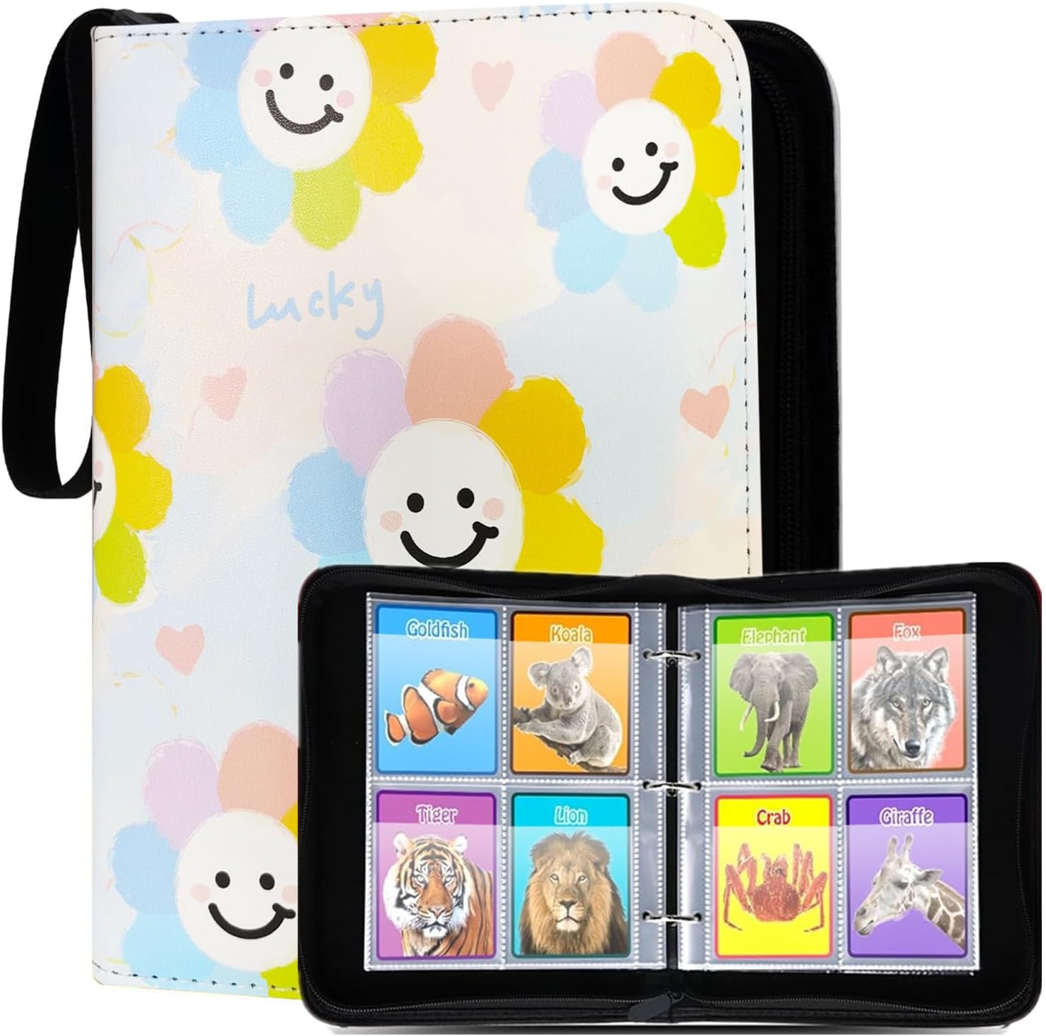 160 Cards Card Holder for Yoto Card, Card Case Organizer Fit for 2.3 * 3.4 inch Yoto Player Cards/Mini Audiobook Cards, Card Storage Holder for Yoto Cards (Flowers)