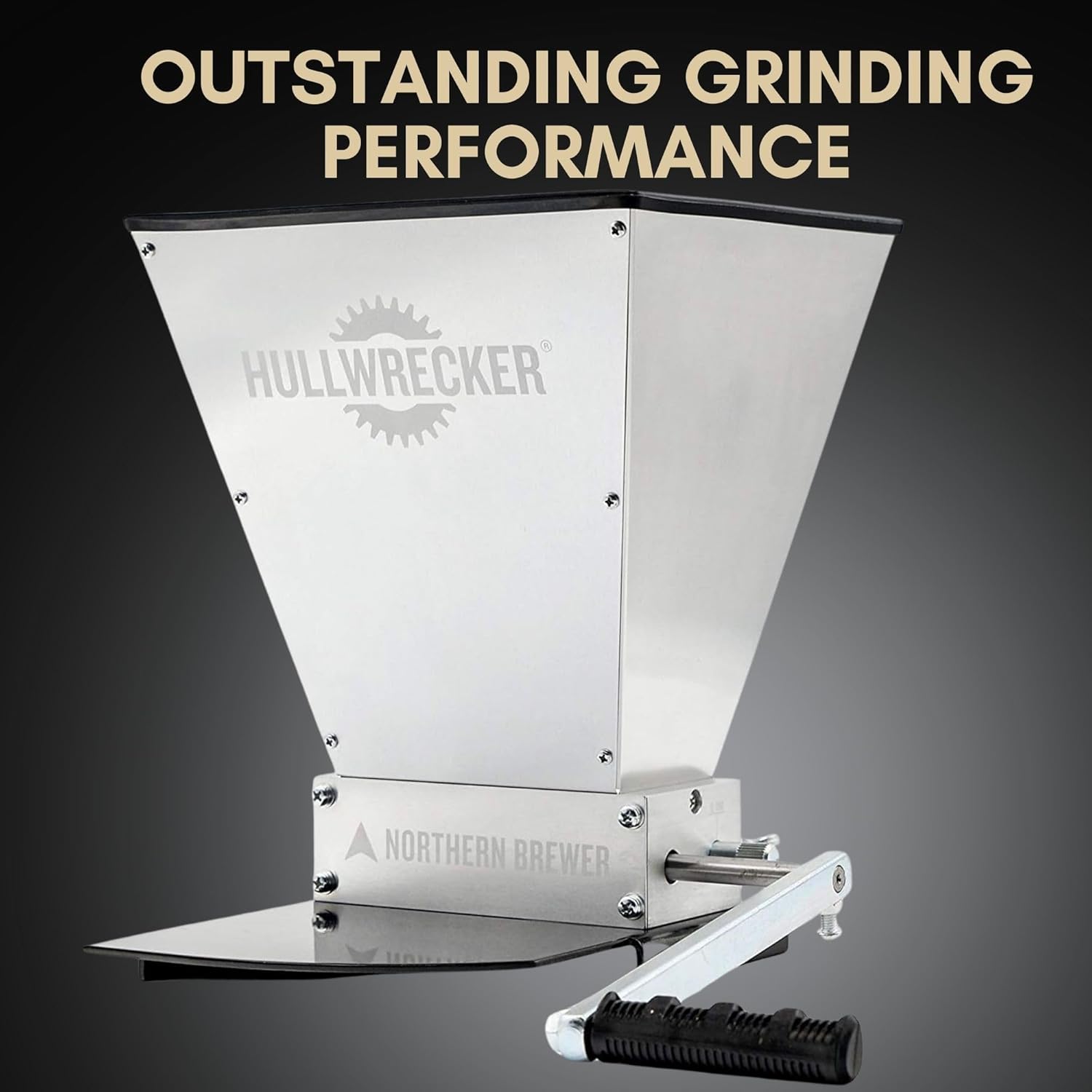 Northern Brewer - Hullwrecker 2-Roller Grain Mill with Metal Base and Handle