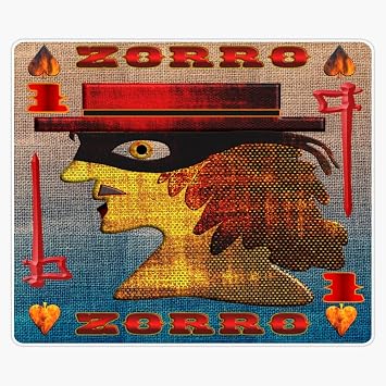 THE LEGEND OF ZORRO - ZORRO ONE OF SPADES CARD - ZORRO GAMER CARD - GAMER CARD - HALLOWEEN PARTY - CHRISTMAS PARTY. Sticker Bumper Sticker Vinyl Decal 5"