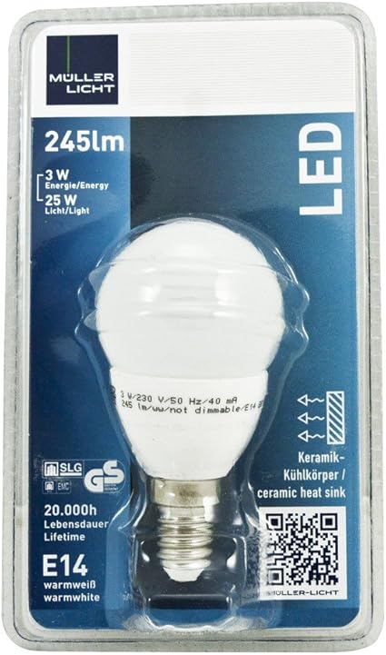 2er Set BRILONER LED Tropfenlampe E14 – 2,5W, Warmweiß, Energieklasse A 2er Set BRILONER LED Tropfenlampe E14 – 2,5W, Warmweiß, Energieklasse A