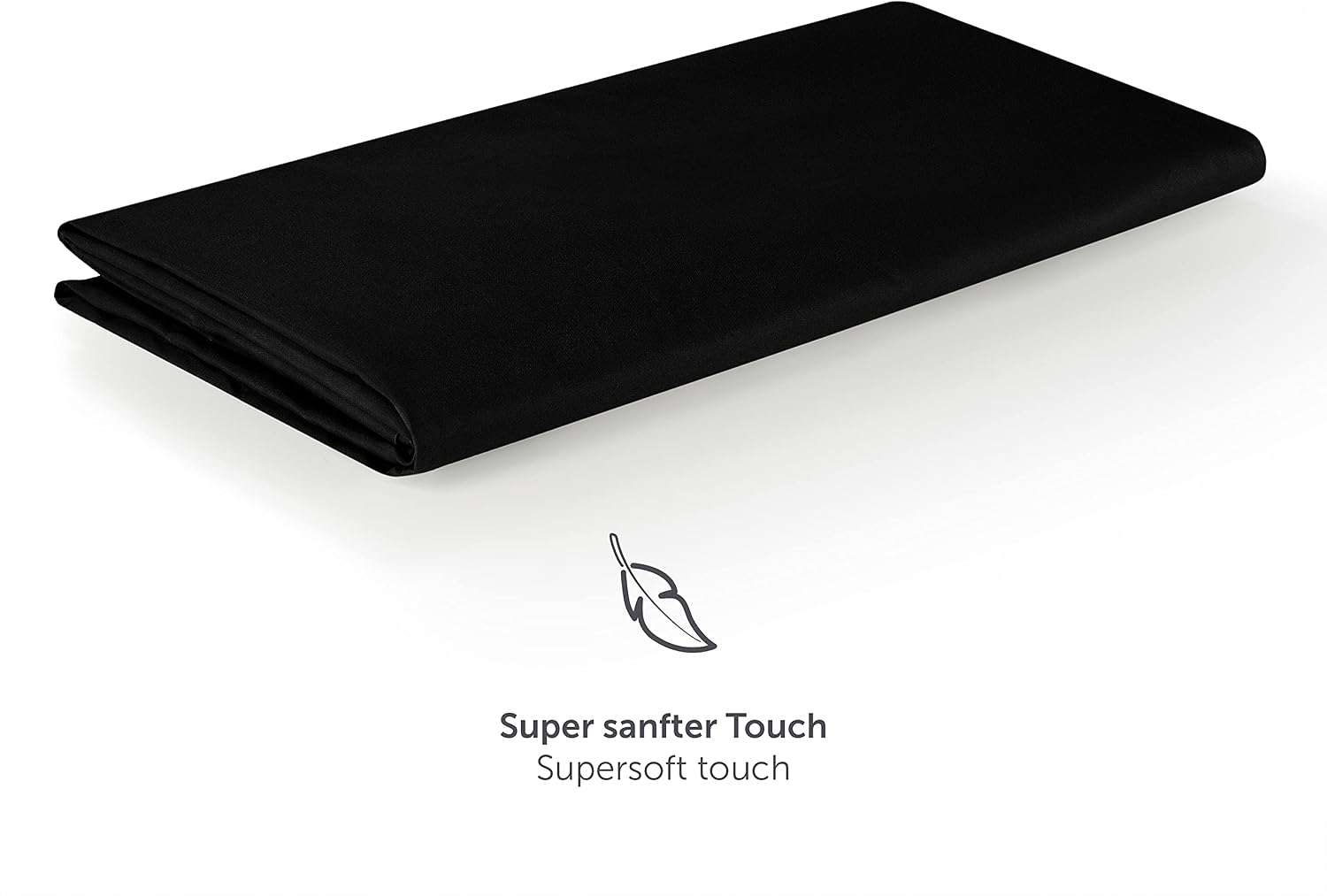 Blumtal Microfibre Flat Sheet - Soft Touch King Size Flat Sheet, Wrinkle Free, Black - Image 3