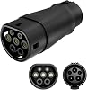 Type 1 to Type 2 EV Charging Adapter, Electric Vehicle Charging Adapter (SAE J1772 to IEC62196) 32A 8KW for Type 2 Electric Vehicles Conversion Converter