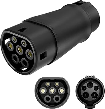 Type 1 to Type 2 EV Charging Adapter, Electric Vehicle Charging Adapter SAE J1772 to IEC62196 32A 8KW for Type 2 Electric Vehicles Conversion Converter