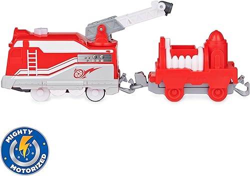 Miniatura 6 de Tren de juguete motorizado rojo de rescate con herramienta de trabajo y coche de carga para niños de 3 años en adelante, multicolor