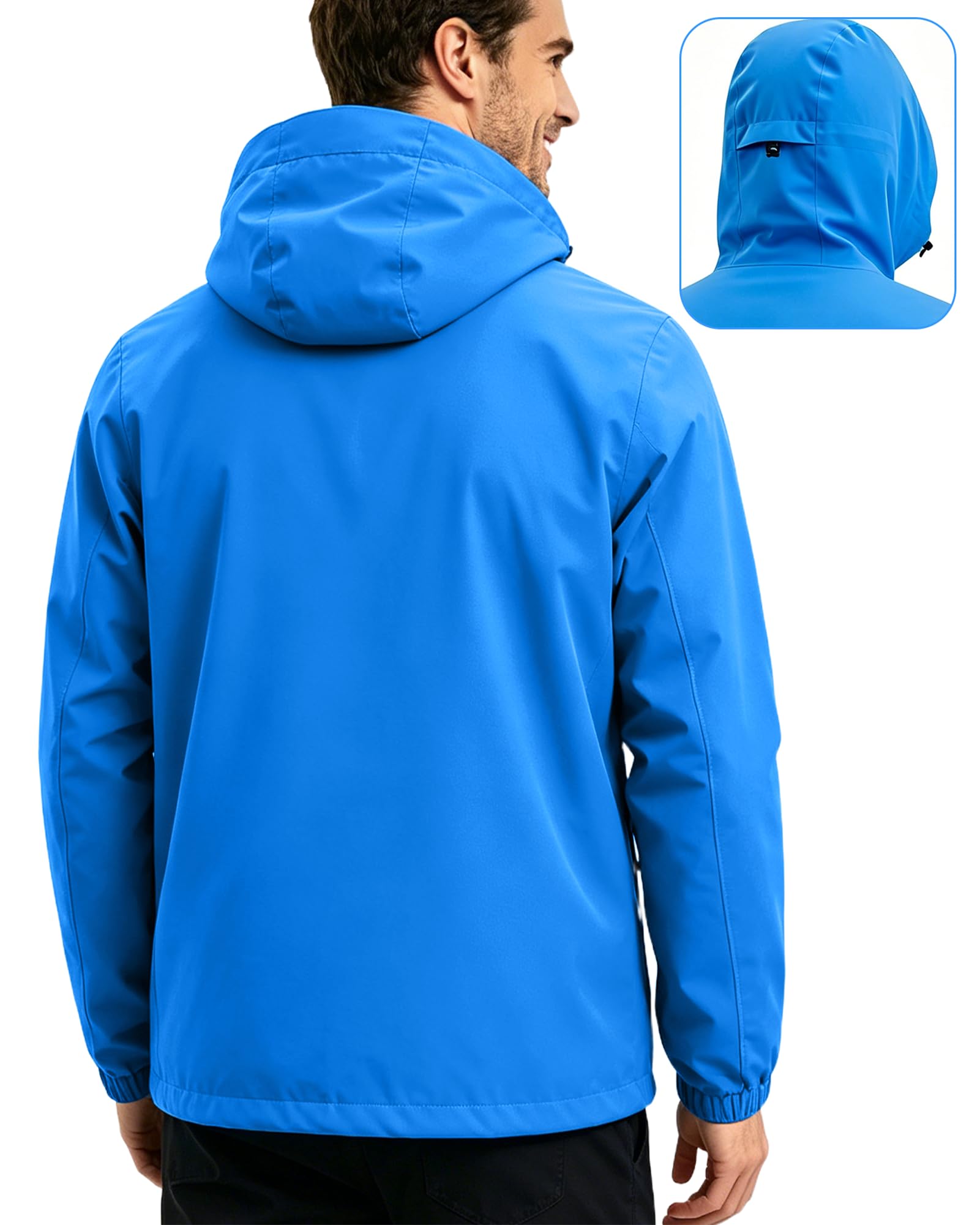 Chubasquero Hombre Chubasquero Hombre Impermeable ligeras con capucha para ciclismo, senderismo y escalada