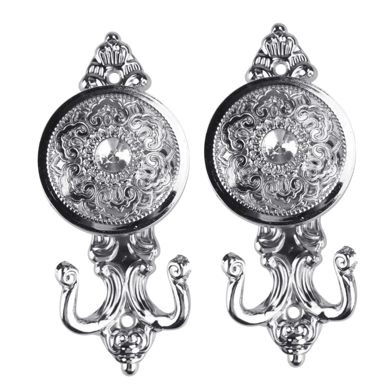 GOOHOCHY Vintage Zinc Magnesium Alloy Curtain Hanging Ball Wall Hook Pair of Nautical Style Holdbacks for Windows Easy Install Screws