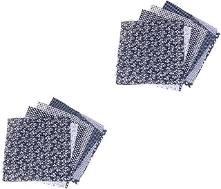 TEHAUX 4 Juegos De 14 Piezas De Tela Estampada Para Patchwork Acolchado Y Costura Color Azul Marino Para Proyectos De Decoración Del Hogar.