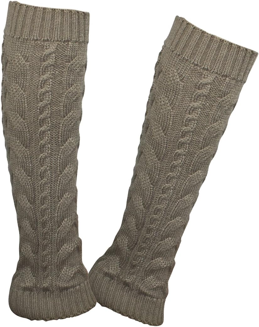 Dahlia Women's Leg Warmers & Boot Cuffs - Synthetic Wool, Cable Knit