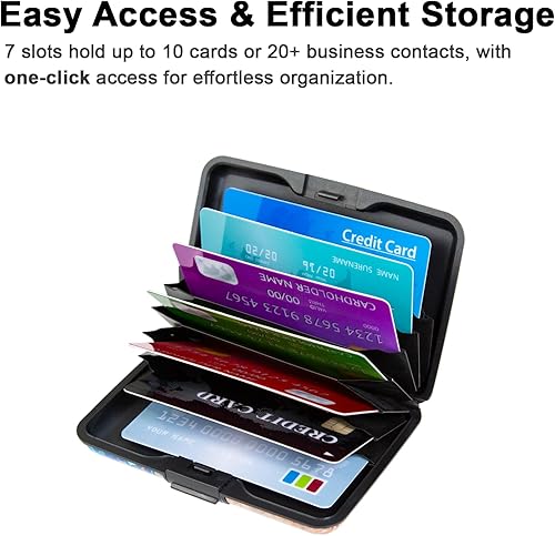 Miniatura 4 de Billetera de aluminio con bloqueo RFID delgado de metal para tarjetas de crédito, S