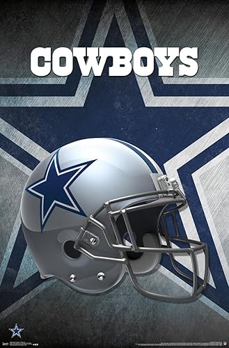 Trends International NFL Dallas Cowboys - Póster de pared con casco 16, 22.375 x 34 pulgadas, versión premium sin marco