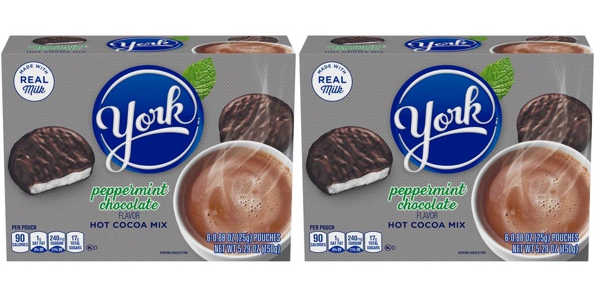 York Peppermint Chocolate Flavor Hot Cocoa Mix- Bundle of 2