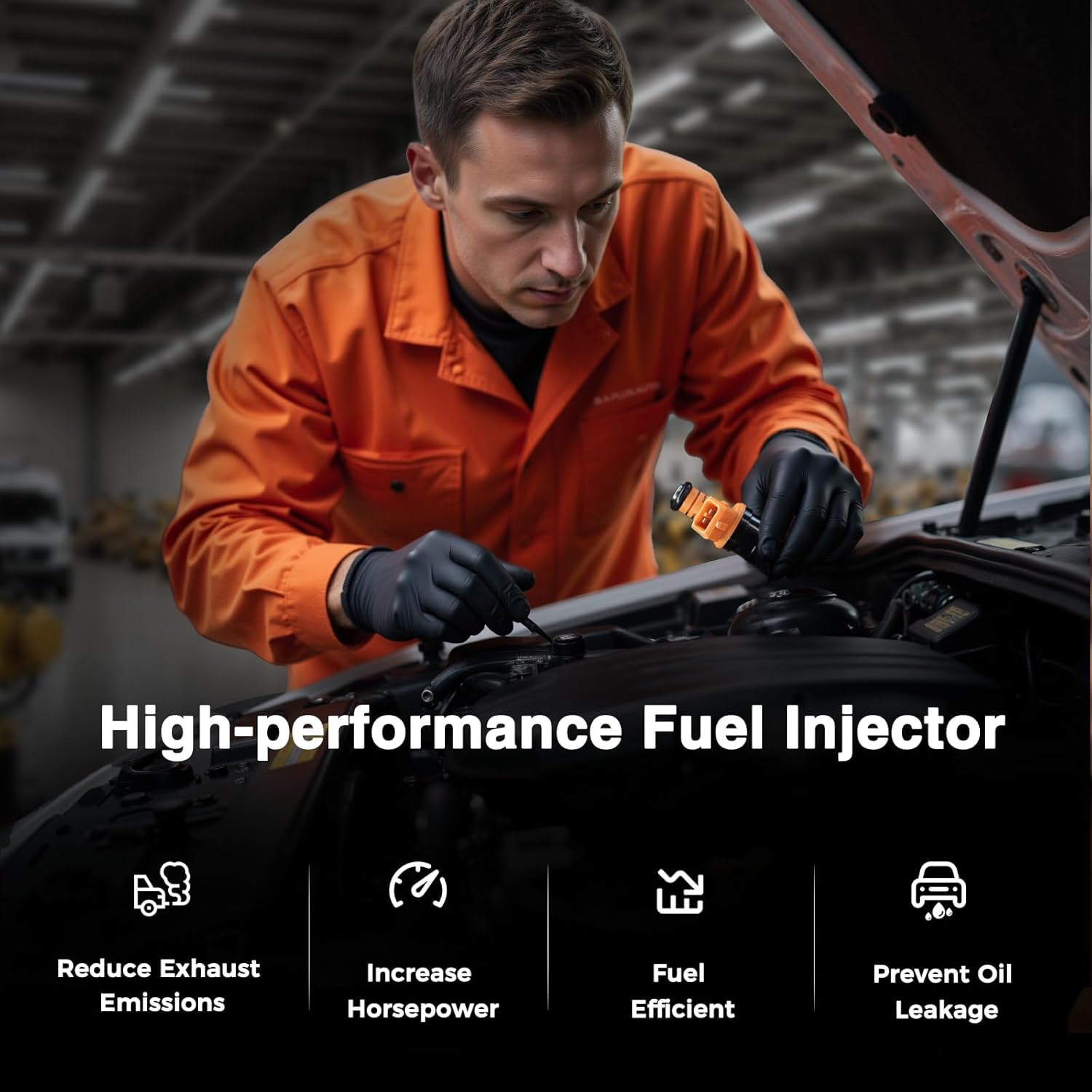 Fuel Injectors Set of 8, Compatible with 1989-2005 Ford Lincoln Mercury - 4.6L 5.0L 5.4L 5.8L V8- F150 F250 F350 E150 E250 E350 Expedition Bronco Mustang - Replace Parts for 0280150943 0280150939