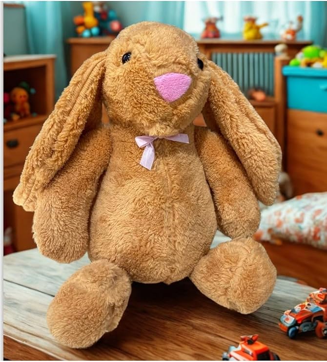 Sleeping Friend BOW TIE Long Ear Bunny Plush Rabbit 65cm Brown