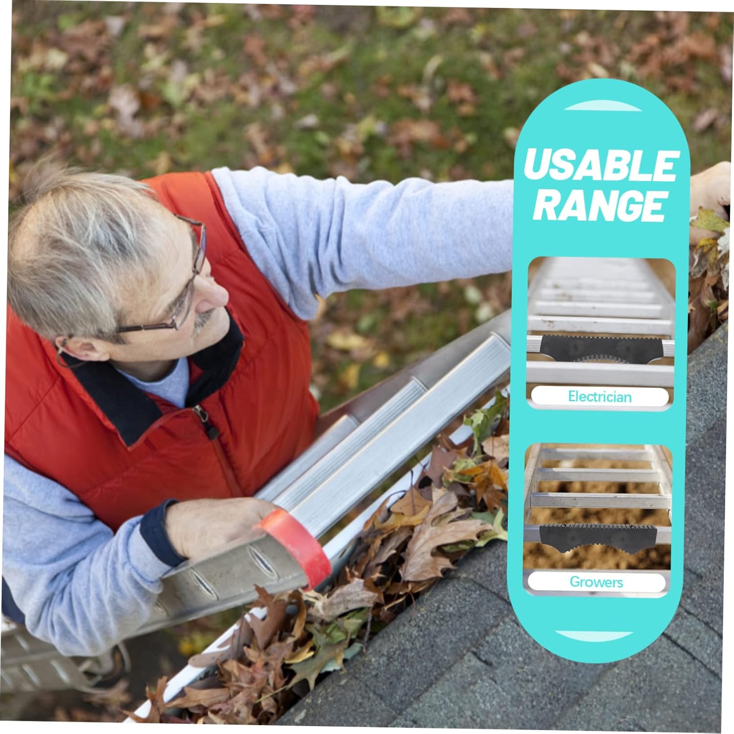 Ladder Stabilizer Pad Non-Slip Ladder Leveler Feet for Attic Extension Cover