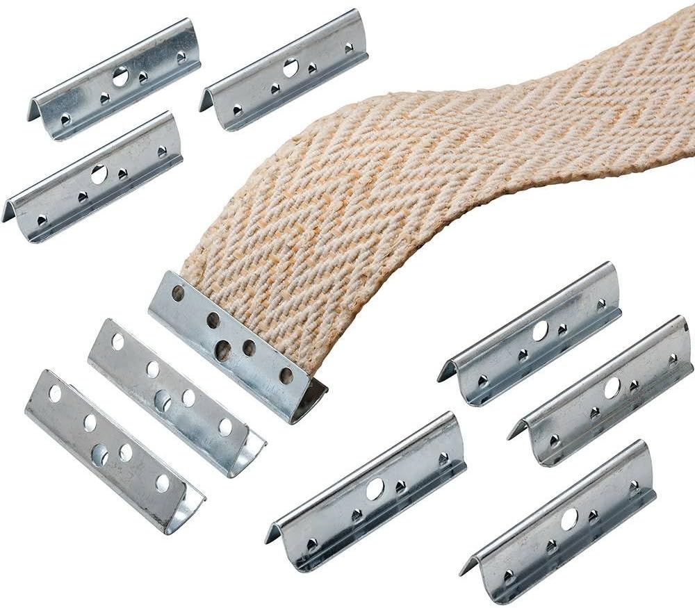 Metal Ends for Chair Webbing - Secure and Durable Chair Webbing Accessories - 10 per Pack