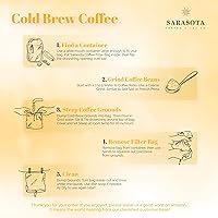 Vista 5 de Paquete de 2, bolsa de filtro de café frío grande de 12 x 12 pulgadas para tarro de masón, reutilizable, tela de algodón 100% orgánico con cordones