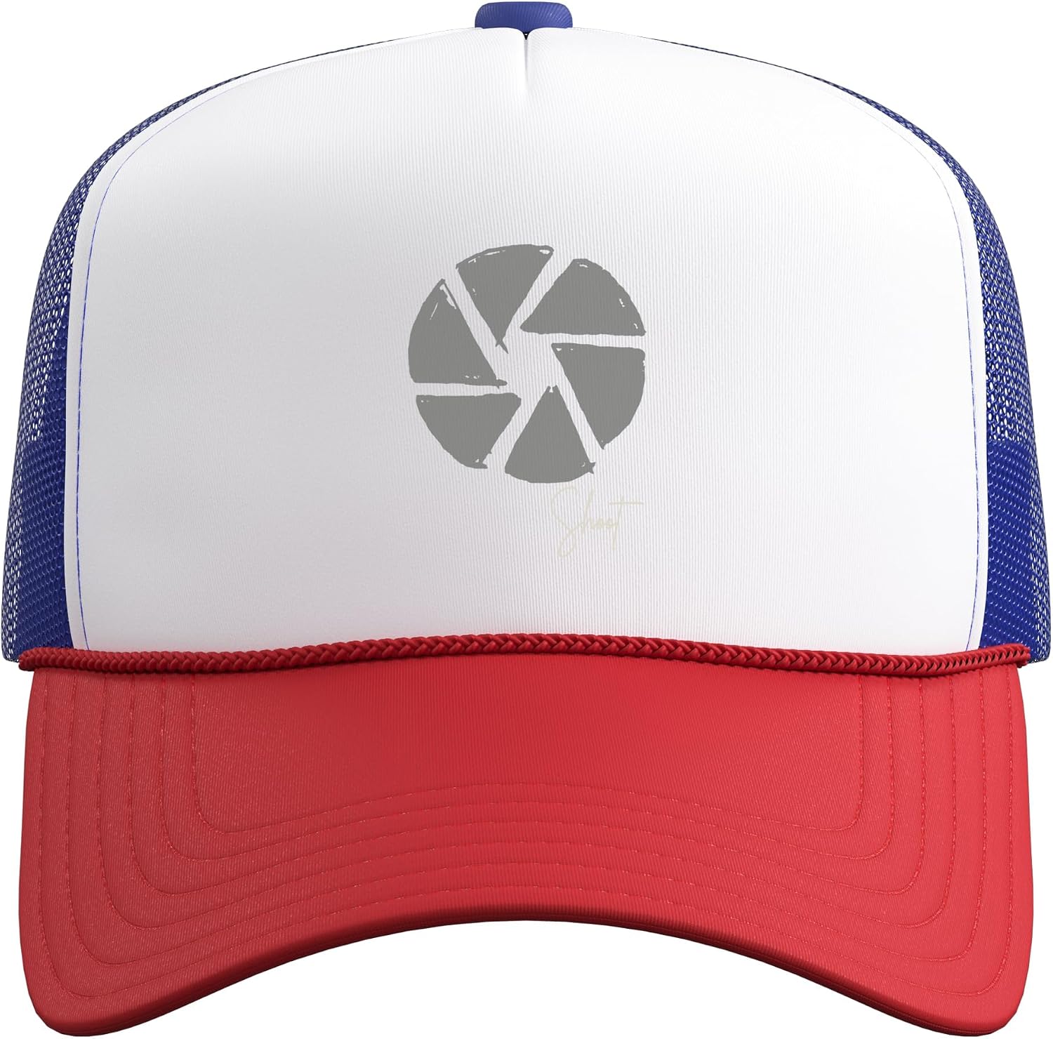 Photographer Design with Vintage Aperture from Camera Trucker Hat with Adjustable Mesh Back image 2