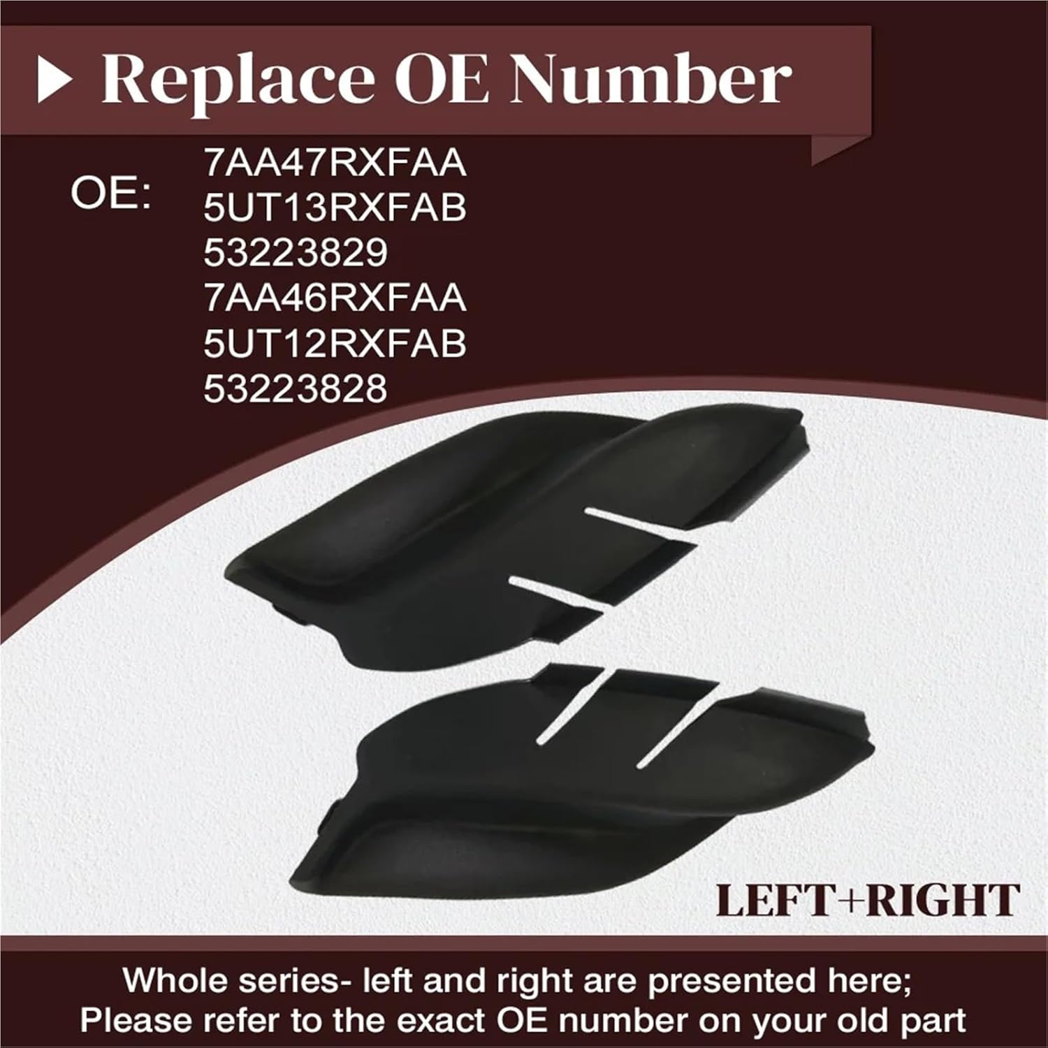 Wiper Side Cowl Cover Trim Panel for Jeep for Compass 2017-2023 Front Windshield Wrap Corner Trim 53223829 5UT12RXFAB