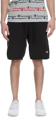 Champion Mens Shorts, Reverse Weave Fleece Shorts, Knee-Length Shorts for Men, C Logo, 10"