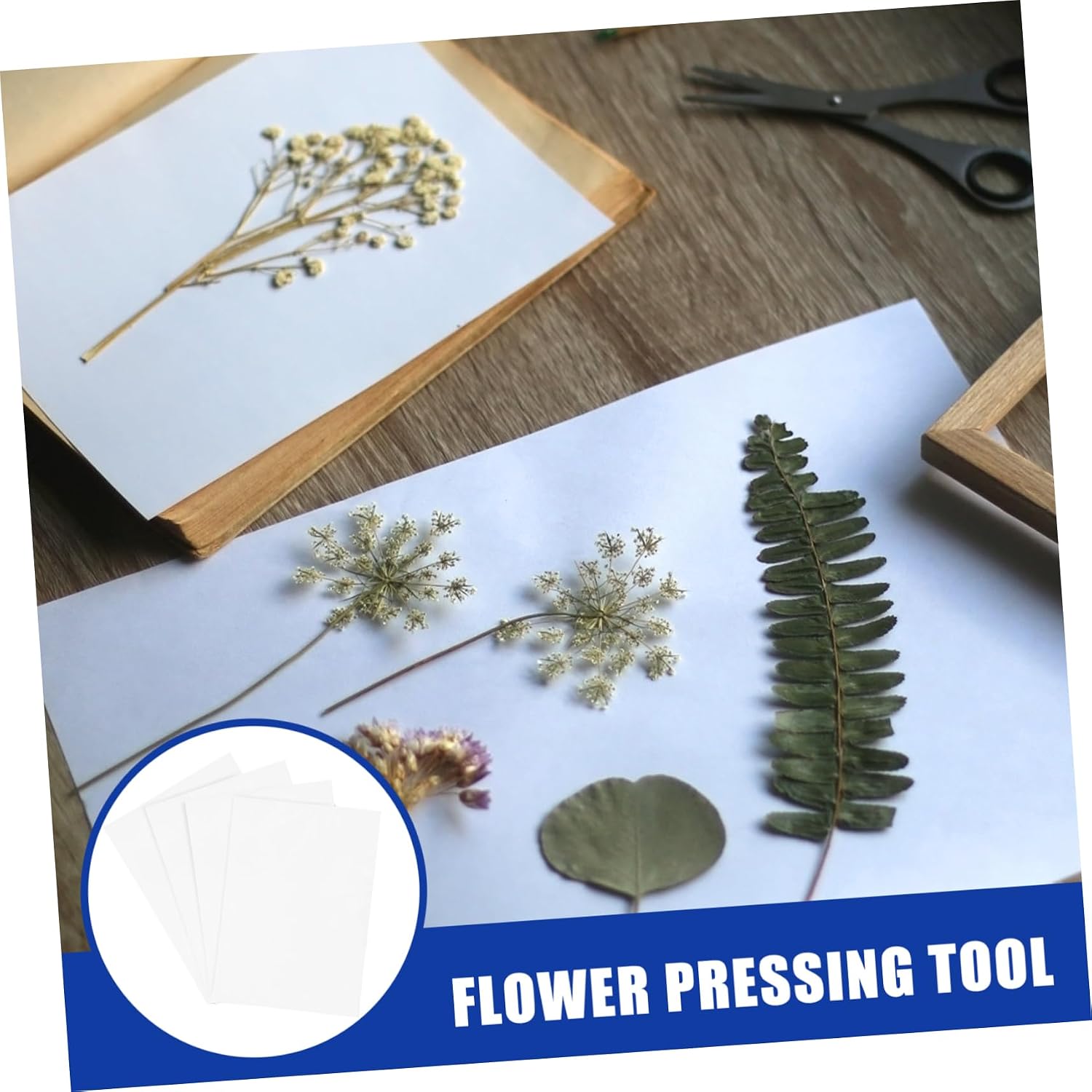 KICHOUSE 4pcs Multi-Function Flower Pressing Bags for Dried Flowers and Leaves Reusable Absorbent Storage Pouches for Crafts and Scrapbooking