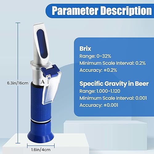 Miniatura 23 de Refractómetro DEF 0-40% AdBlue Líquido de escape diesel Refractómetro de concentración de urea refractómetro de mano con ATC para diesel automotriz