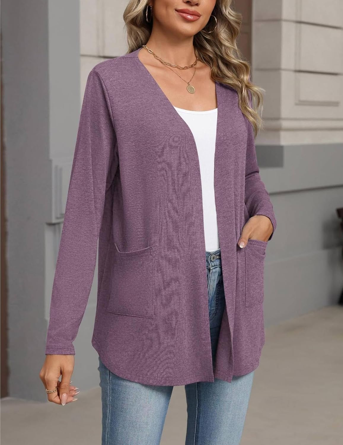 Zeagoo Cardigan Sweaters for Women 2026 Loose Fit Lightweight Fall Outfits image 4
