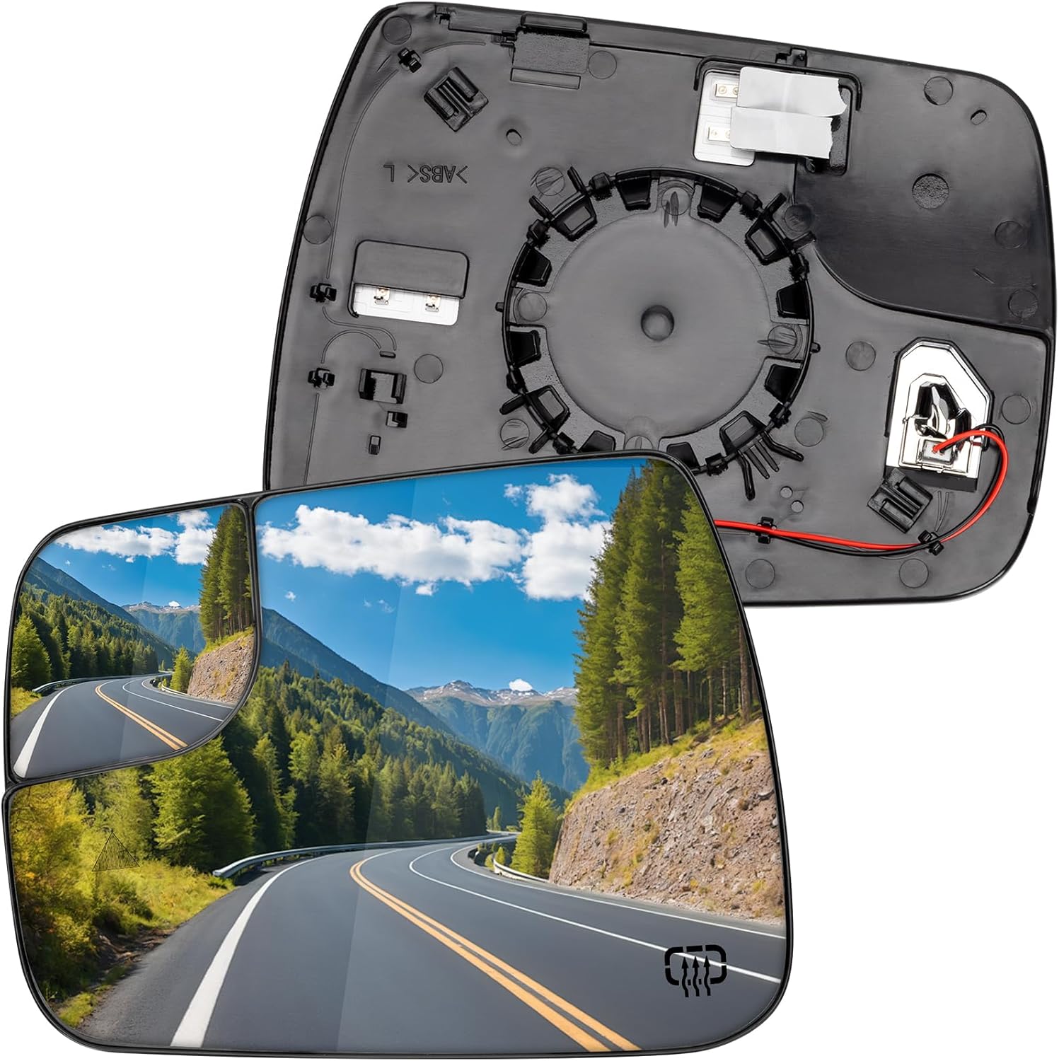 Driver Side Mirror Replacement for Dodge Ram 1500 2019 2020 2021 2022 2023 2024 2025 - Left Side Mirror Glass, Rear View Mirrors Glass with Power Heated & Blind Spot Function