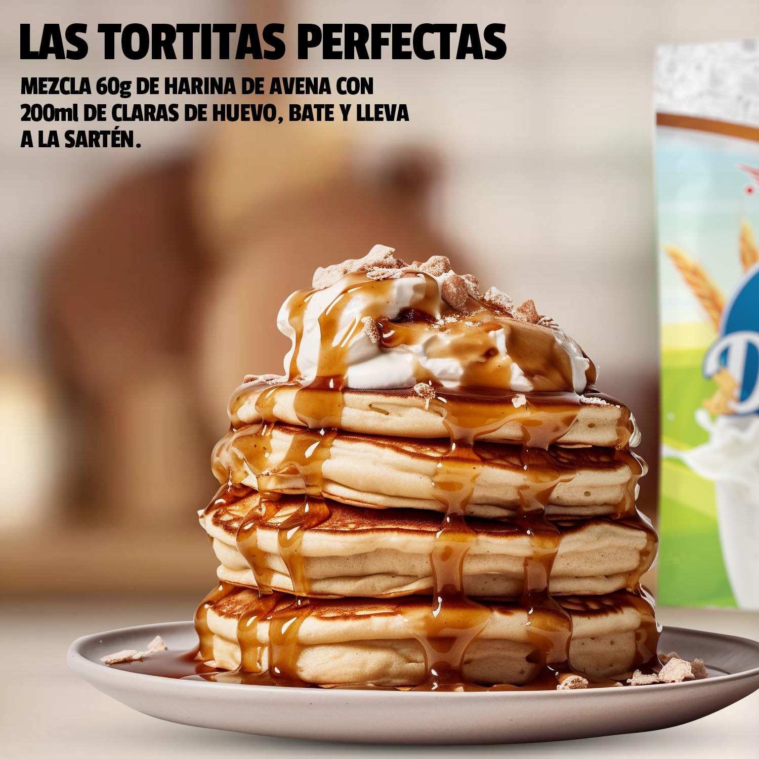 Harina de avena Integral SIN GLUTEN 500g sabor BROWNIE| Para recetas | Sin azúcar añadido y fuente de fibra | Mantiene el sabor